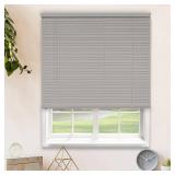 31\"x36\" Chicology Light Filtering Vinyl Mini Blind Gray