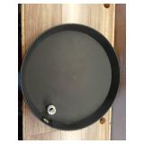 Everflow PWHP22 Plastic Water Heater Drain Pan with 1 in. - 1-1/2 in. PVC Fitting, 22 in. Diameter Black -