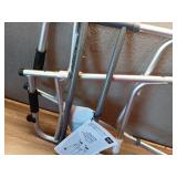 Medline Upright Aluminum Junior Folding Walker  Comfortable, Maneuverable, for Injury, Balance, Posture & Recovery - Retail: $87