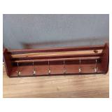 Luggage Pros 37" Hat & Coat Rack with 6 Nickel Hooks - Retail: $101