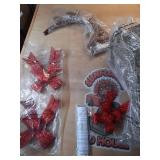 Set of 3 Light-up 3D Glitter Deer Family with 210 Warm White LED Christmas Lights  Holiday Time (Frame only) - Retail: $89