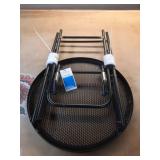 18\" Metal Mesh Patio Accent Table Black - Room Essentials