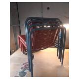 PVC Stackable Patio Lounge Chair Red - Room Essentials (Pack of 4) - Retail: $320