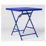 Metal Slat Folding Table Blue - Room Essentials - Retail: $45