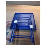 Metal Slat Folding Table Blue - Room Essentials - Retail: $45