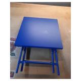 Metal Slat Folding Table Blue - Room Essentials - Retail: $45