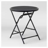 18\" Metal Mesh Patio Accent Table Black - Room Essentials - Retail: $40