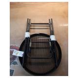 18\" Metal Mesh Patio Accent Table Black - Room Essentials - Retail: $40
