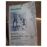 StyleWellSling Stack Outdoor Dining Chair in Riverbed