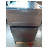 Vissani 3.1 cu. ft. 2-Door Mini Refrigerator in Stainless Steel with Freezer, ENERGY STAR - Retail: $229