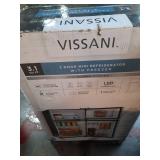 Vissani 3.1 cu. ft. 2-Door Mini Refrigerator in Stainless Steel with Freezer, ENERGY STAR - Retail: $229