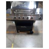 5-Burner Propane Gas Grill in Stainless Steel with Side Burner and Condiment Rack - Retail: $249