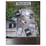 Muskoka 19.5  Stainless Steel Smokeless Wood Burning Fire Pit with Protective Cover - Retail: $148