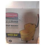 WaveBrake 35 Qt. 2.0 Side-Press Mop Bucket with Drain, Yellow - Retail: $96