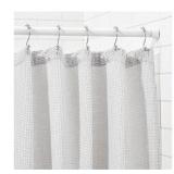Amazon Basics Tension Curtain Rod, Adjustable 24-36\" Width - White, Classic Finial
