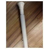 Amazon Basics Tension Curtain Rod, Adjustable 24-36\" Width - White, Classic Finial