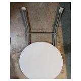 Pack of 2 ,Flash Furniture Elon 2.6  Round Plastic Folding Bar Height Table for Commercial Events  White - Retail: $150