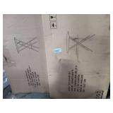 Pack of 2 ,Flash Furniture Elon 2.6  Round Plastic Folding Bar Height Table for Commercial Events  White - Retail: $150