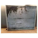 Creative Co-Op Swans on a Lake Distressed Wood Wall Art with Distressed Finish  Multicolor - Retail: $176