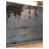 Creative Co-Op Swans on a Lake Distressed Wood Wall Art with Distressed Finish  Multicolor - Retail: $176
