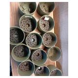 Pack of 13 ,7 in. Cordelia Green Leaf Print Self-Watering Recycled Materials Planter (7 in. D x 6 in. W) - Retail: $169
