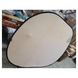 Kate Collapsible Backdrop Blue&Beige Pop Up Portable Backdrop 2-in-1 Panel Background for Photography, Parties, Portrait, Video, Podcast, 5x6.5ft
