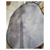 Kate Collapsible Backdrop Blue&Beige Pop Up Portable Backdrop 2-in-1 Panel Background for Photography, Parties, Portrait, Video, Podcast, 5x6.5ft