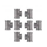 PIPE DECOR Tee Fitting, 3/4 Inch, Black Malleable Iron, 70pcs.