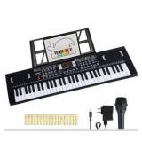 Keyboard Piano 61 Key Electric keyboard piano,portable digital piano w/Dual speaker Microphone Music Electronic Piano Birthday Christmas gifts for kids children