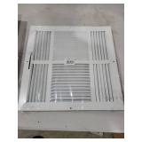 14\"x 14\" (Duct Opening Size) 4-Way Stamped Face Steel Ceiling/sidewall Air Supply Register - Vent Cover - Actual Outside Dimension 15.75\" X 15.75 pack of 3