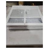 14\"x 14\" (Duct Opening Size) 4-Way Stamped Face Steel Ceiling/sidewall Air Supply Register - Vent Cover - Actual Outside Dimension 15.75\" X 15.75 pack of 3