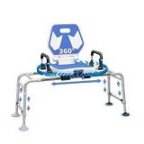 Sliding Shower Chair Swivel Tub Transfer Bench with Backrest with Non Slip Suction Cups 400lbs Weight Capacity Adjustable Height Shower Seat for Elderly Disabled Bathing Inside Shower