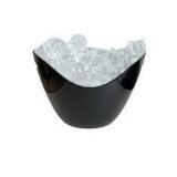 Insulated Ice Bucket for Parties 8L, Large Champagne Bucket for Cocktail Bar, Acrylic Ice Bucket (Black)