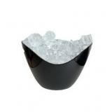 Insulated Ice Bucket for Parties 8L, Large Champagne Bucket for Cocktail Bar, Acrylic Ice Bucket (Black)