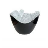 Insulated Ice Bucket for Parties 8L, Large Champagne Bucket for Cocktail Bar, Acrylic Ice Bucket (Black)