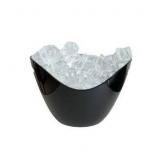 Insulated Ice Bucket for Parties 8L, Large Champagne Bucket for Cocktail Bar, Acrylic Ice Bucket (Black)