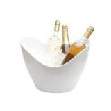 Insulated Ice Bucket for Parties 8L, Large Champagne Bucket for Cocktail Bar, Acrylic Ice Tub White