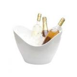 Insulated Ice Bucket for Parties 8L, Large Champagne Bucket for Cocktail Bar, Acrylic Ice Tub White