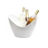 Insulated Ice Bucket for Parties 8L, Large Champagne Bucket for Cocktail Bar, Acrylic Ice Tub White