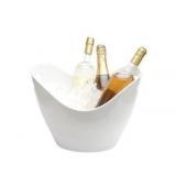 Insulated Ice Bucket for Parties 8L, Large Champagne Bucket for Cocktail Bar, Acrylic Ice Tub White