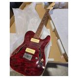 IYV 6 String Semi-Hollow-Body Electric Guitar, Right, Cherry Red (ITF-450 RH)