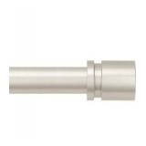 Curtain Rods for Windows 16 to 88 Inches Adjustable Length 1 Inch Diameter Window Curtain Rod with Aluminium End Cap, Brushed Nickel