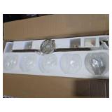 Bathroom Light Fixtures Over Mirror 5-Lights Bathroom Vanity Light with Clear Glass Shade 37.5 inch Modern Wall Sconce Gold Vanity Lighting for Bath