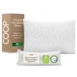 Coop Home Goods Original Adjustable Pillow, Queen Size Bed Pillows for Sleeping, Cross Cut Memory Foam Pillows - Medium Firm Back, Stomach and Side Sleeper Pillow, CertiPUR-US/GREENGUARD Gold