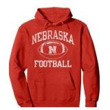 Nebraska Cornhuskers Football Intensity Vintage Red Pullover Hoodie Medium