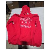 Nebraska Cornhuskers Football Intensity Vintage Red Pullover Hoodie Medium