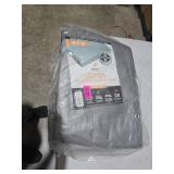 Heavy Duty Poly Tarp - 18  x 24  - 10 Mil Thick Waterproof  UV Blocking Protective Cover - Reversible Silver and Black - Laminated Coating - Rustproof Grommets - by Xpose Safety