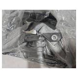 Heavy Duty Poly Tarp - 18  x 24  - 10 Mil Thick Waterproof  UV Blocking Protective Cover - Reversible Silver and Black - Laminated Coating - Rustproof Grommets - by Xpose Safety