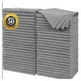 Grey Microfiber Cleaning Cloth, Pack of 50