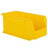 Plastic Stackable Storage Bin and Hanging Container (Yellow, 1 Pack